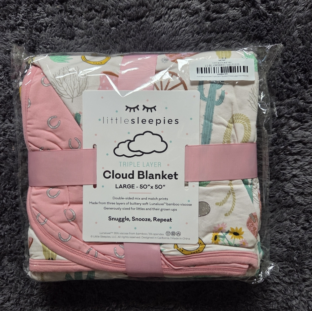 Little Sleepies Ready To Rodeo Cloud Blanket